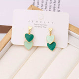 Sweet Doubl Heart Drop Earrings - Trendsi - Flyclothing LLC