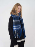 Fringe Plaid Polyester Scarf - Trendsi - Flyclothing LLC