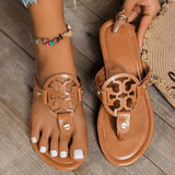 Toe Post Flats Sandals - Trendsi - Flyclothing LLC