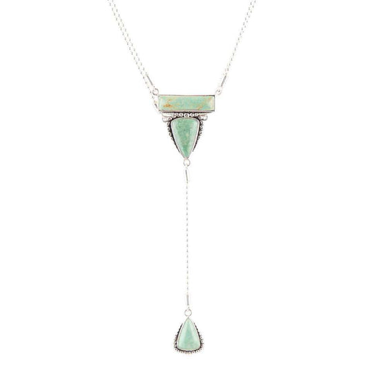 Begondor Green Turquoise Sterling Y Necklace - Barse Jewelry - Flyclothing LLC
