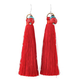 BeTasseled Earring-Multi-Stone Red - Barse Jewelry - Flyclothing LLC