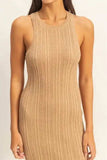 HYFVE Round Neck Bodycon Ribbed Knit Dress - Trendsi - Flyclothing LLC
