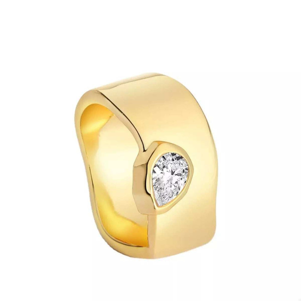 18K Gold-Plated Minimalist Design Ring - Trendsi - Flyclothing LLC