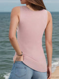 Round Neck Knit Vest - Trendsi - Flyclothing LLC