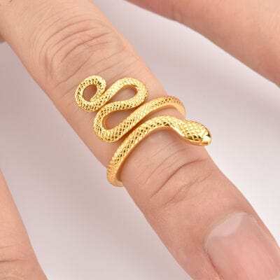 925 Sterling Silver Snake Shape Ring - Trendsi - Flyclothing LLC