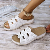 Open-Toe Cutout Sandals - Trendsi - Flyclothing LLC