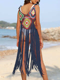 Fringe Spaghetti Strap Cover-Up - Trendsi - Flyclothing LLC