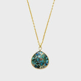 Turquoise Chain Pendant Necklace - Trendsi - Flyclothing LLC