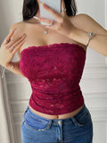 Devine Lace Tube Top - Trendsi - Flyclothing LLC