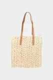 Fame Straw Braided Tote Bag - Trendsi - Flyclothing LLC