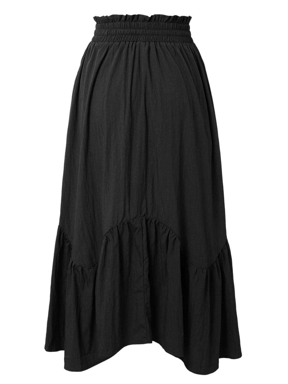 Smocked Waist Band Ruched Layered Skirt - Trendsi - Flyclothing LLC