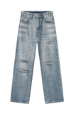 Distressed Wide Leg Jeans - Trendsi - Flyclothing LLC