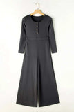 Pocketed Long Sleeve Wide Leg Jumpsuit - Trendsi - Flyclothing LLC