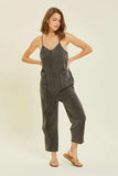 HEYSON Full Size Mineral-Washed Oversized Jumpsuit with Pockets - Trendsi - Flyclothing LLC