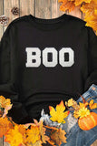 BOO Round Neck Long Sleeve Sweatshirt - Trendsi - Flyclothing LLC