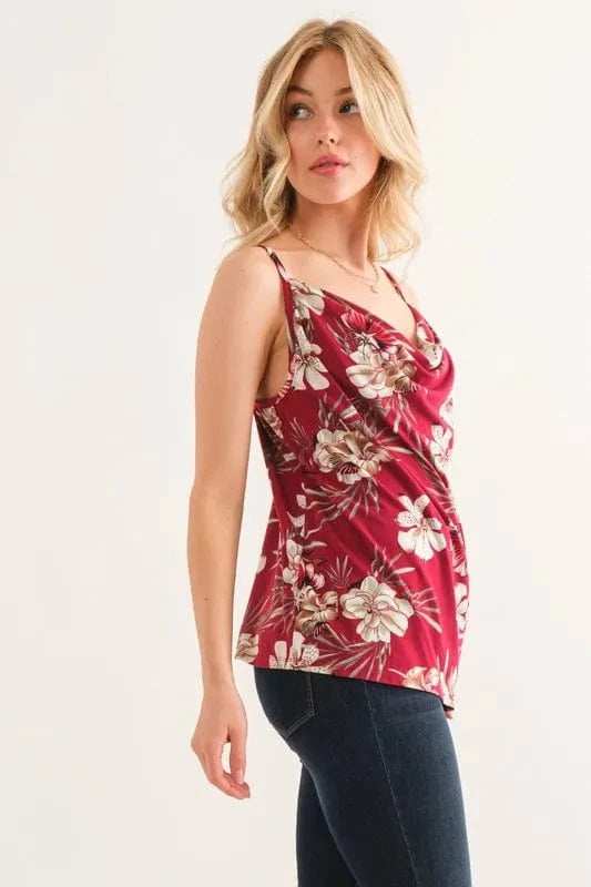 And The Why Floral Printed Casual Tank Top - Trendsi - Flyclothing LLC