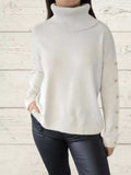 Full Size Turtleneck Long Sleeve Sweater Plus Size - Trendsi - Flyclothing LLC