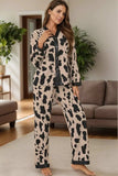 Button Up Long Sleeve Top and Pants Lounge Set - Trendsi - Flyclothing LLC