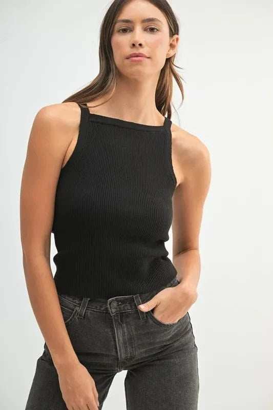 MABLE Ribbed Knit Tank - Trendsi - Flyclothing LLC