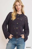 Umgee Hollow Out Button Down Cardigan - Trendsi - Flyclothing LLC