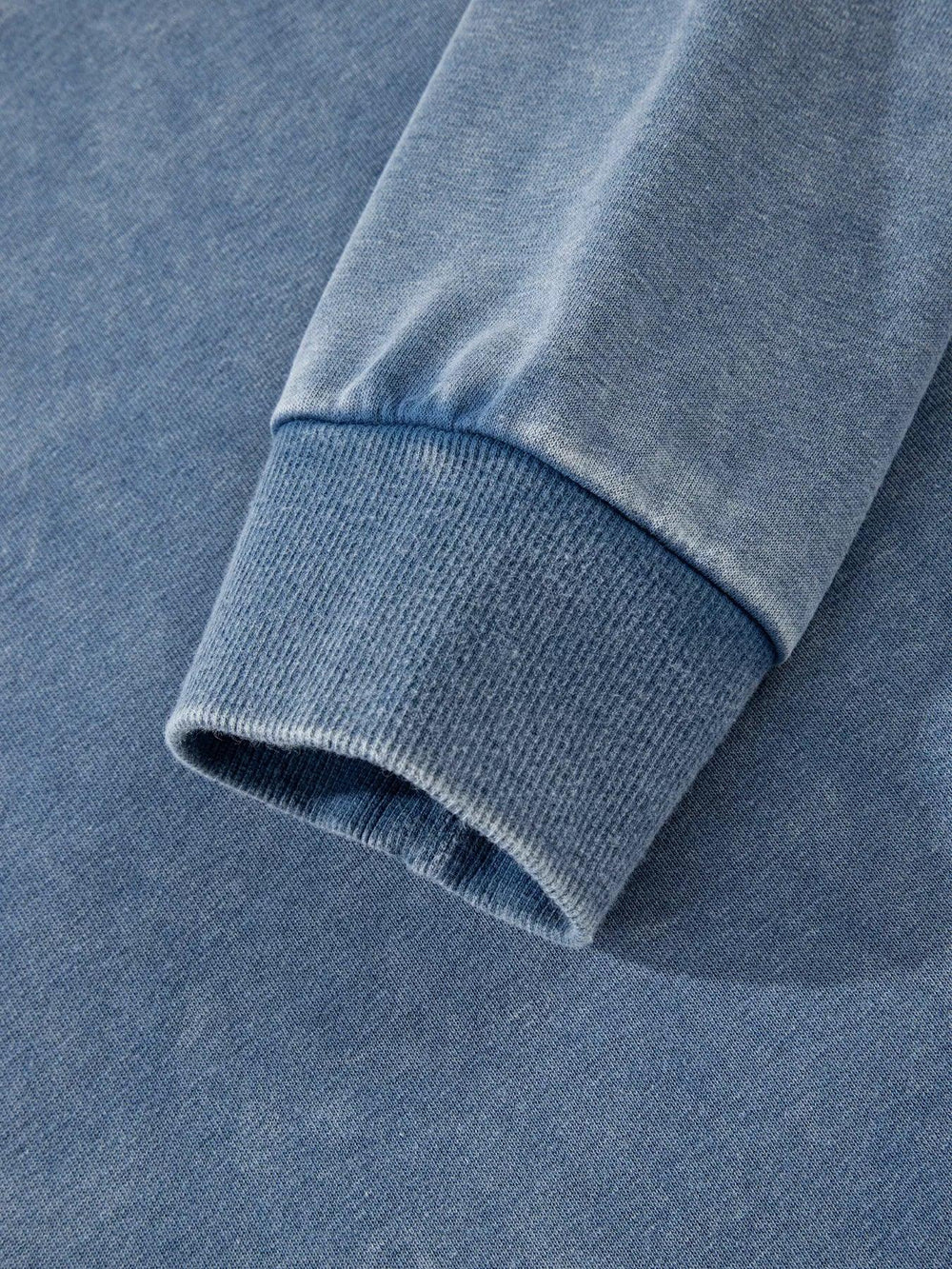 Lace Patchwork Detail Notched Neck Mineral Wash Baggy Sweatshirt - Trendsi - Flyclothing LLC