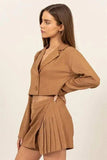 HYFVE Cropped Button-Down Blazer - Trendsi - Flyclothing LLC