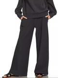Zenana Ribbed High Neck Half Zip Pullover & Pants Set - Trendsi - Flyclothing LLC