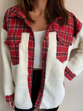 Fuzzy Button Up Long Sleeve Jacket - Trendsi - Flyclothing LLC