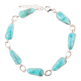 Biwa Blue Turquoise Sterling Silver Link Bracelet - Barse Jewelry - Flyclothing LLC