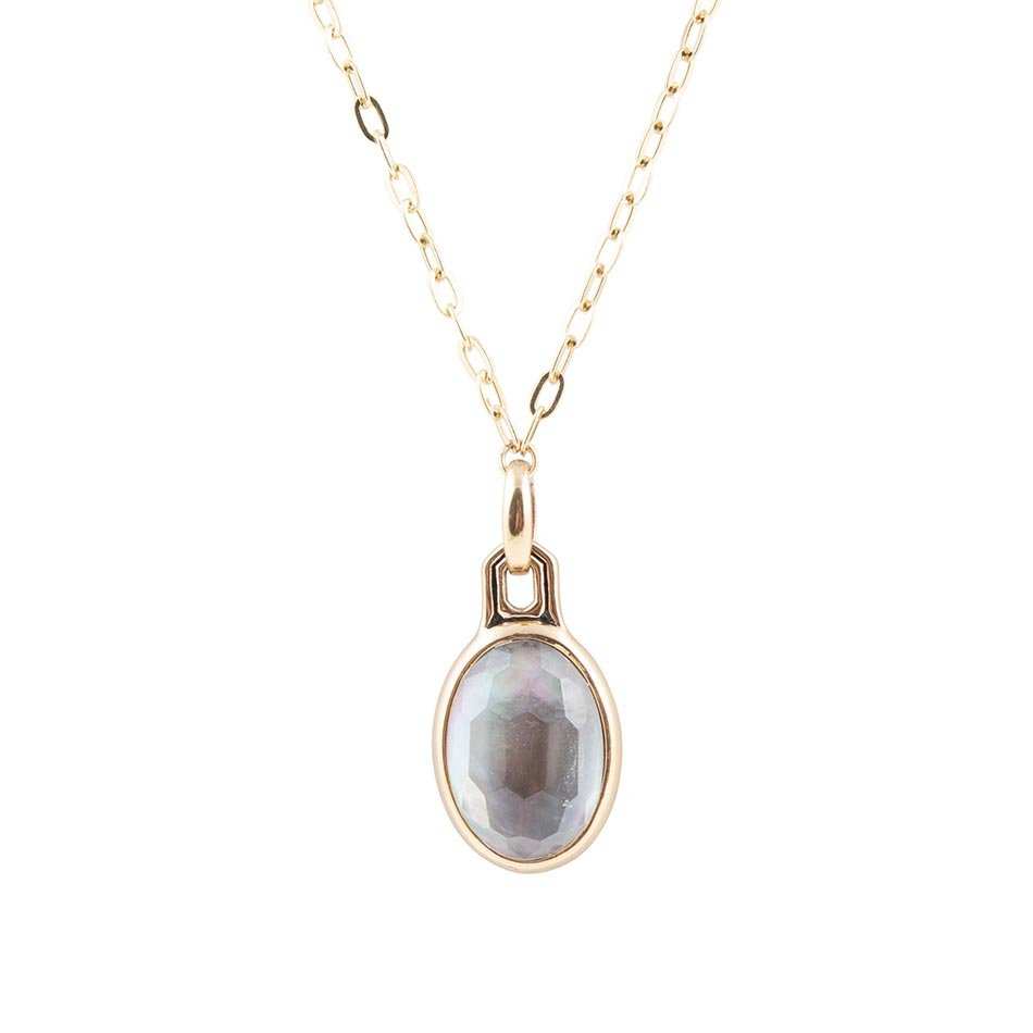 Black Mother of Pearl Golden Pendant Necklace - Barse Jewelry - Flyclothing LLC