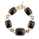 Black Onyx Golden Link Bracelet - Barse Jewelry - Flyclothing LLC