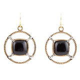 Black Onyx Mixed Metal Drop Earrings - Barse Jewelry - Flyclothing LLC