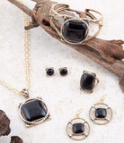 Black Onyx Mixed Metal Post Earrings - Barse Jewelry - Flyclothing LLC