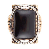 Black Onyx Mixed Metal Statement Ring - Barse Jewelry - Flyclothing LLC