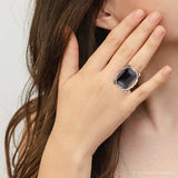 Black Onyx Mixed Metal Statement Ring - Barse Jewelry - Flyclothing LLC