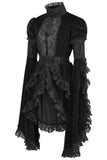 Daisy Corsets Black Velvet & Lace Ruffled Jacket - Daisy Corsets - Flyclothing LLC