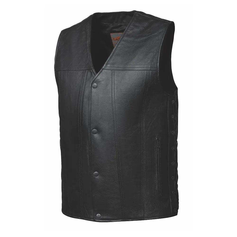 Blackhills - Mens Ultra Leather Vest - Unik Just for Bikers - Flyclothing LLC