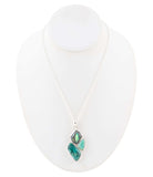 Blue Abalone Fire Sterling Silver Cluster Pendant Necklace - Barse Jewelry - Flyclothing LLC