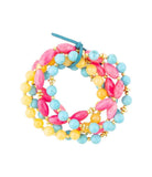 St. Augustine Pink Agate & Turquoise Stack Bracelet - Barse Jewelry - Flyclothing LLC