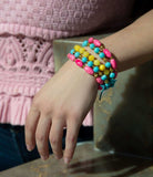 St. Augustine Pink Agate & Turquoise Stack Bracelet - Barse Jewelry - Flyclothing LLC