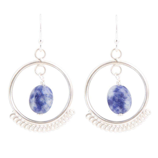 Blue Kyanite and Sterling Silver Drop Earrings - Barse Jewelry - Flyclothing LLC