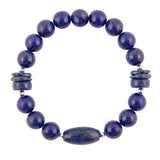 Blue Lapis Beaded Stretch Bracelet - Barse Jewelry - Flyclothing LLC