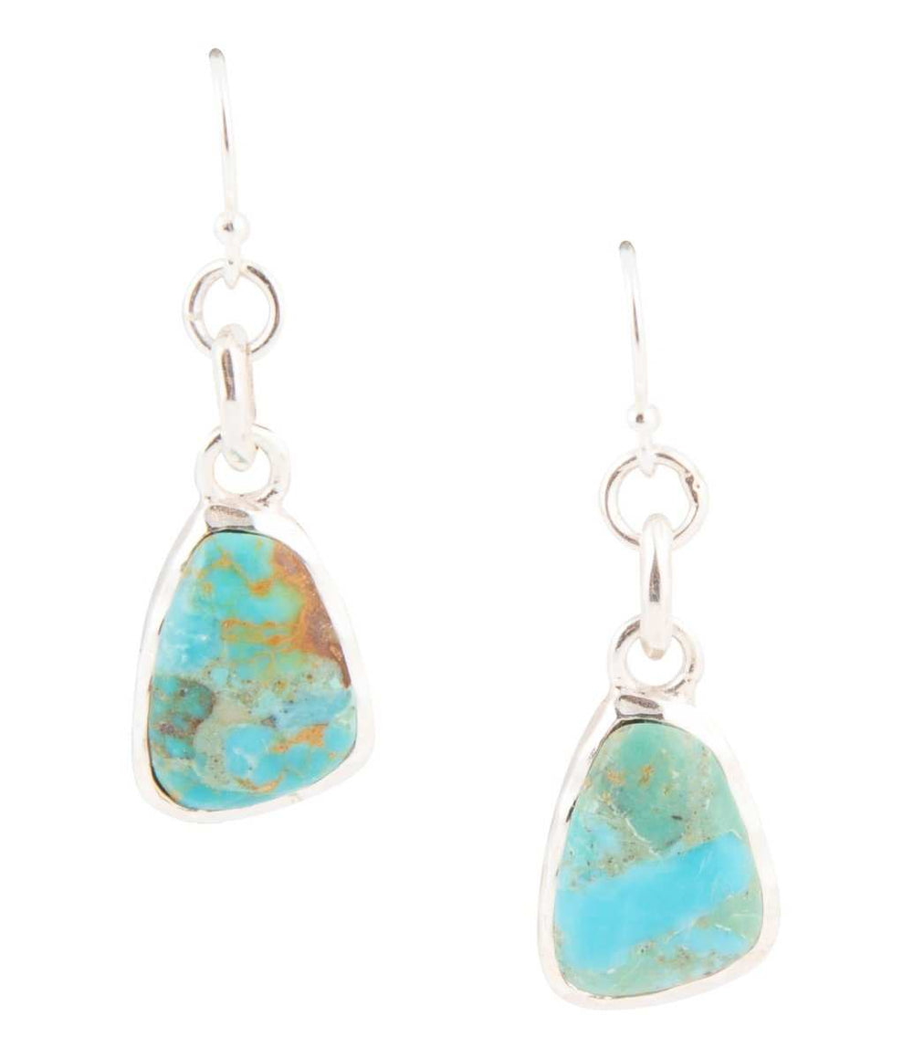 Blue Turquoise and Sterling Silver Drop Earrings - Barse Jewelry - Flyclothing LLC