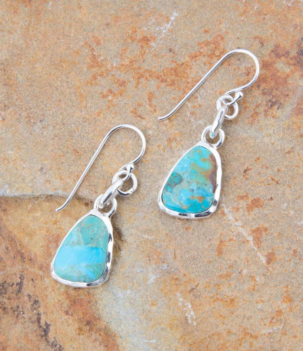 Blue Turquoise and Sterling Silver Drop Earrings - Barse Jewelry - Flyclothing LLC