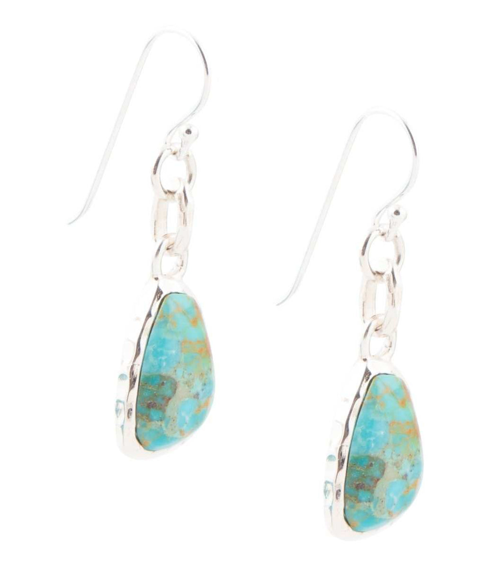 Blue Turquoise and Sterling Silver Drop Earrings - Barse Jewelry - Flyclothing LLC