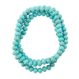 Blue Turquoise Magnesite Golden Bracelet Set - Barse Jewelry - Flyclothing LLC