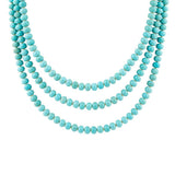 Blue Turquoise Magnesite Golden Necklace - Barse Jewelry - Flyclothing LLC