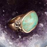 Blue Turquoise Oval Statement Ring - Barse Jewelry - Flyclothing LLC