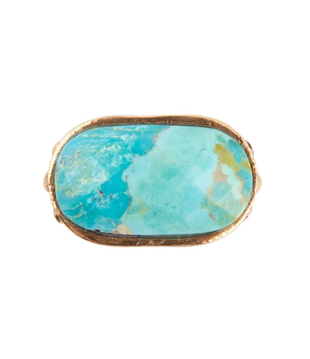 Blue Turquoise Oval Statement Ring - Barse Jewelry - Flyclothing LLC