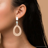 Blue Turquoise Top Carved Wood Sterling Silver Earrings - Barse Jewelry - Flyclothing LLC